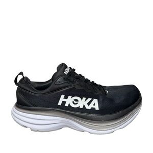 Hoka Men's Black Bondi 8 White Athletic Shoes size 11.5D